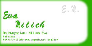 eva milich business card