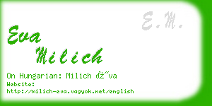 eva milich business card